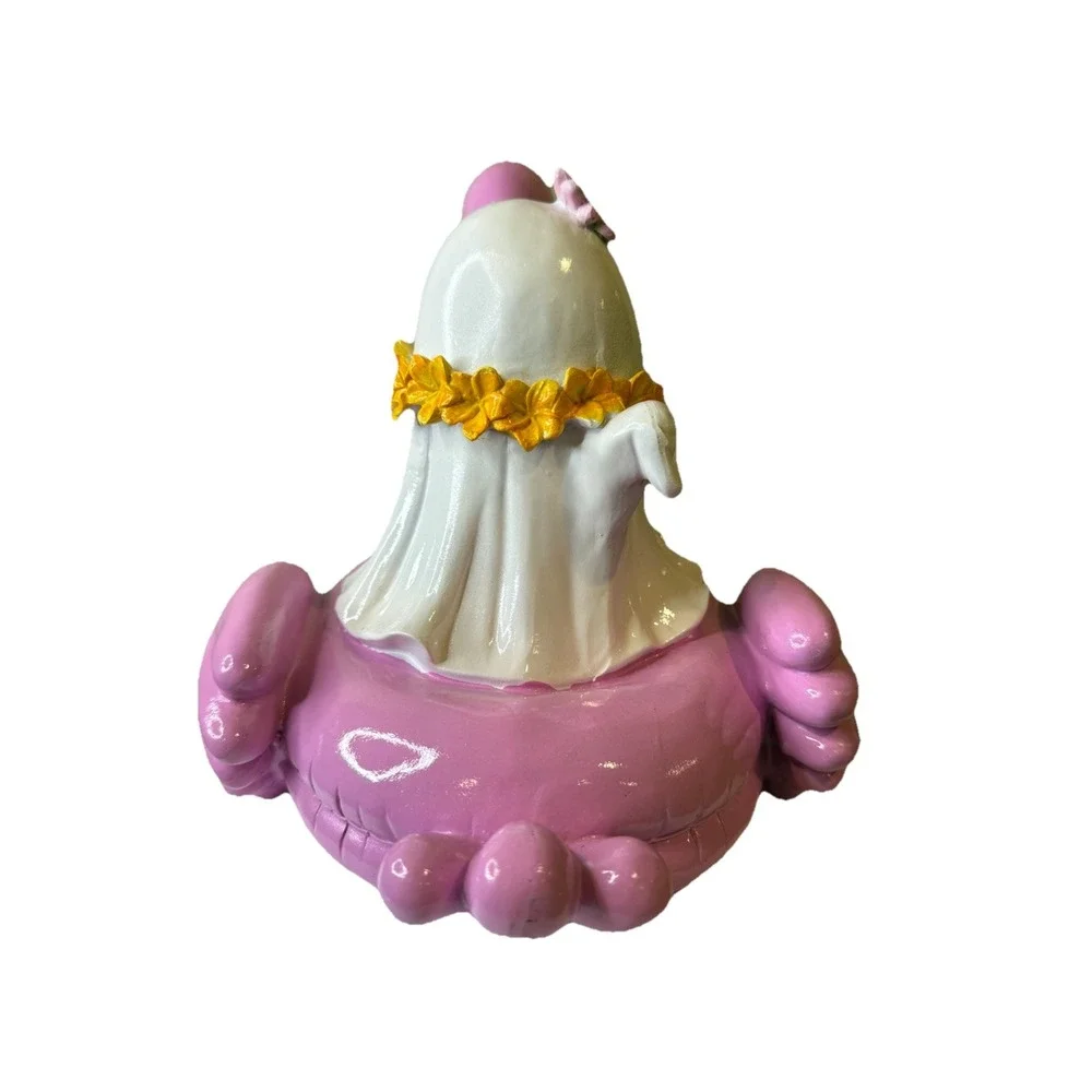 HERE LIES SUMMER Ghost W/‎ Flowers On Flamingo Float Halloween SUMMERWEEN 2025
